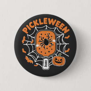 Pickleween Funny Spooky Halloween Pickleball Sport 6 Cm Round Badge