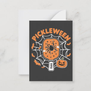 Pickleween Funny Spooky Halloween Pickleball Sport Card