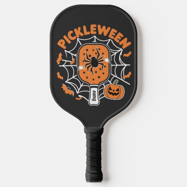 Pickleween Funny Spooky Halloween Pickleball Sport Pickleball Paddle (Front)