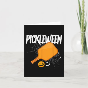 Pickleween Halloween Pickleball Costume Halloween Card