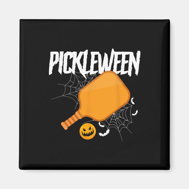 Pickleween Halloween Pickleball  Magnet (Front)
