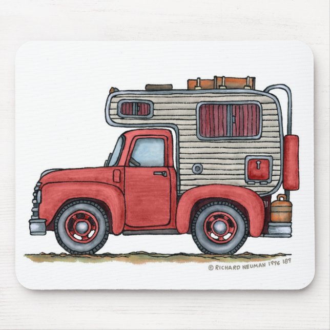 Pickup Truck Camper RV Mouse Pad (Front)