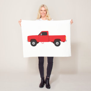 Pickup Truck Transportation Trucks Fleece Blanket