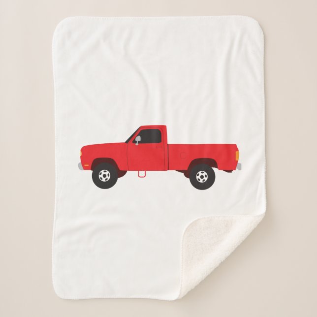 Pickup Truck Transportation Trucks Sherpa Blanket (Front)