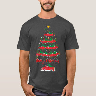 Pickup Truck Xmas Lighting Santa Pickup Truck Chri T-Shirt