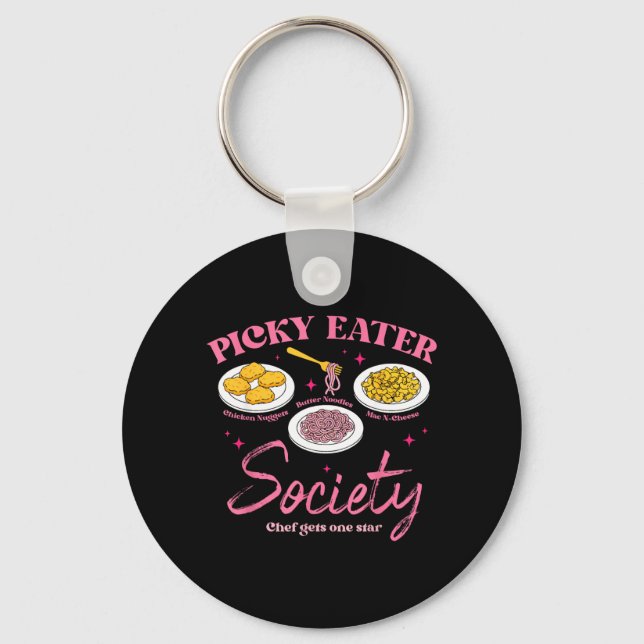 Picky Eater Society Chef Gets One Star Chicken Key Ring (Front)