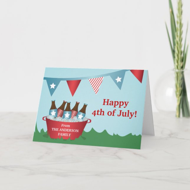 Picnic 4th of July Greeting Card (Front)