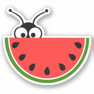 Picnic Ant Peeking Behind Watermelon