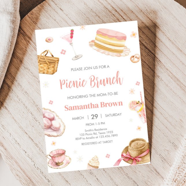 Picnic Baby Brunch Baby Shower Invitation (Picnic Brunch Baby Shower Invitation)