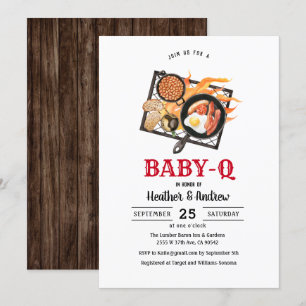 Picnic BabyQ Barbecue Baby Shower Invitation