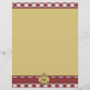 Picnic Barbecue Red Chequered Letterhead