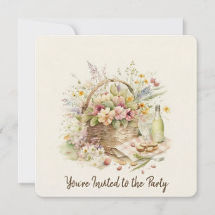 Picnic Basket 90th Birthday Party  Invitation