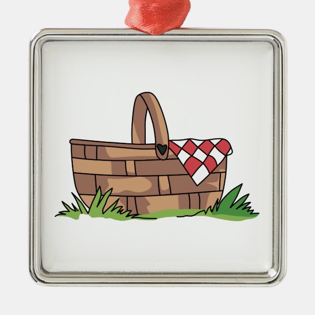 PICNIC BASKET METAL ORNAMENT (Front)