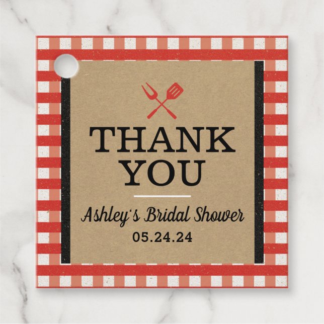 Picnic BBQ Party Favour Tag (Front)