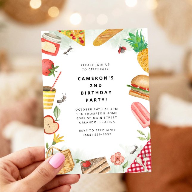 Picnic Birthday Invitation (Creator Uploaded)