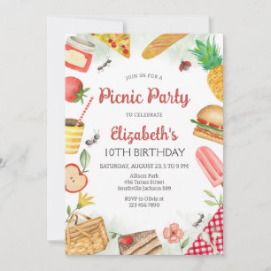 Picnic Birthday Party Invitation