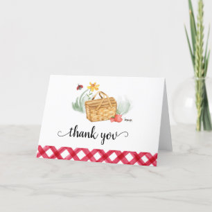 Picnic Birthday Party Thank You Card