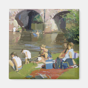 Picnic by the River Withypool Magnet