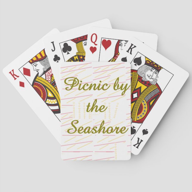 Picnic by the Seashore  Playing Cards (Back)