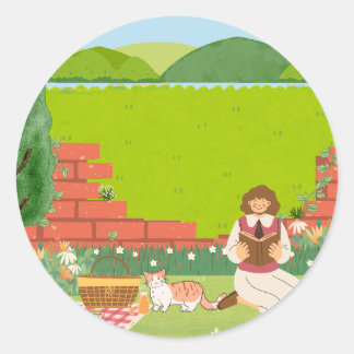 Picnic Cat Sticker 