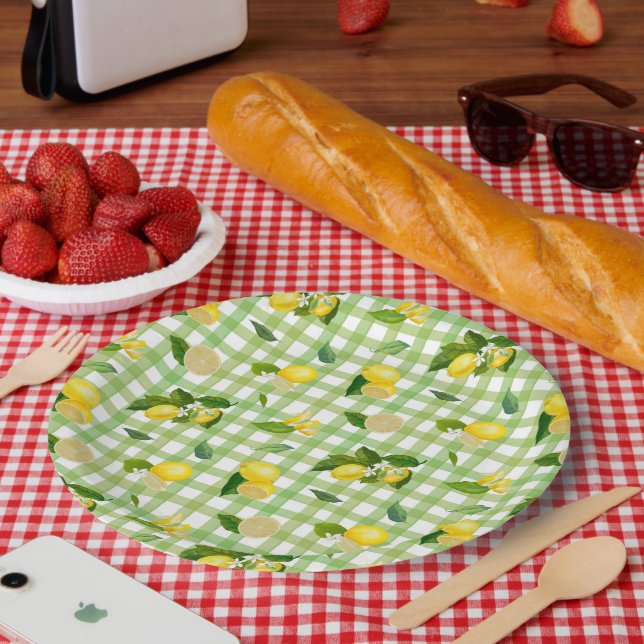  Picnic Citrus Mediterranean  Pattern  Paper Plate (Picnic)