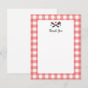 Picnic Cloth BBQ Thank You Note Card