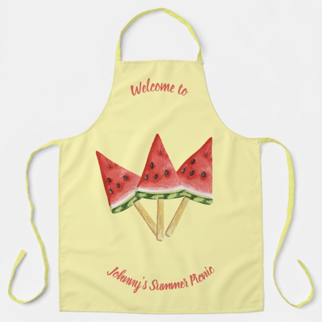 Picnic Collection - Water Melon Personalised  Apron (Front)