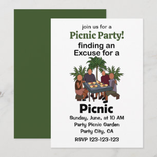 Picnic Finding An Excuse For A Picnic Party Invitation