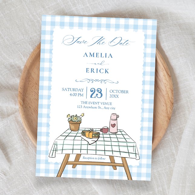 Picnic garden wedding save the date (Creator Uploaded)