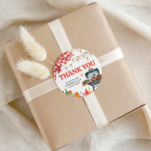 Picnic Gingham Baby-Q Favour Gift Tags