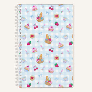 Picnic Gingham Blue   Notebook