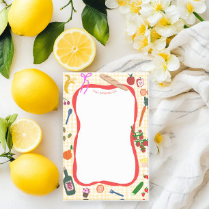 Picnic Gingham Cute CUSTOM Shopping List Grocery  Post-it Notes