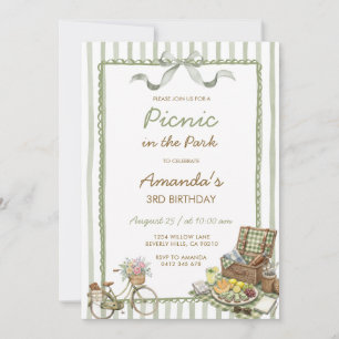 Picnic in the Park Outdoor Birthday Invitation