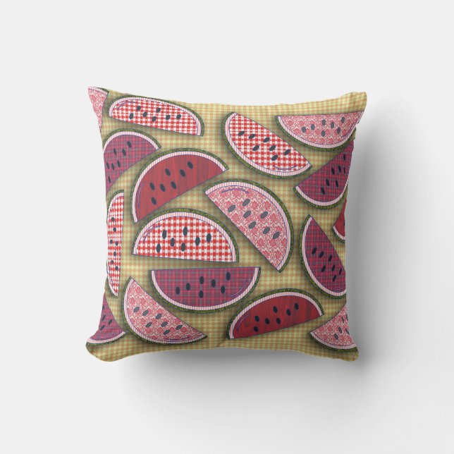 Picnic Love Watermelons Cushion (Front)