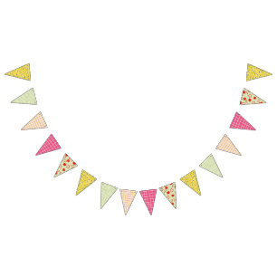 Picnic Mixed Pattern Triangle Flag Bunting Banner