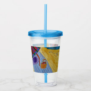 Picnic On The Beach Acrylic Tumbler