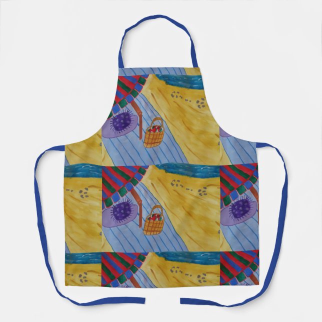 Picnic On The Beach Apron (Front)