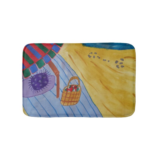 Picnic On The Beach Bath Mat (Front)