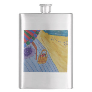 Picnic On The Beach Classic Flask