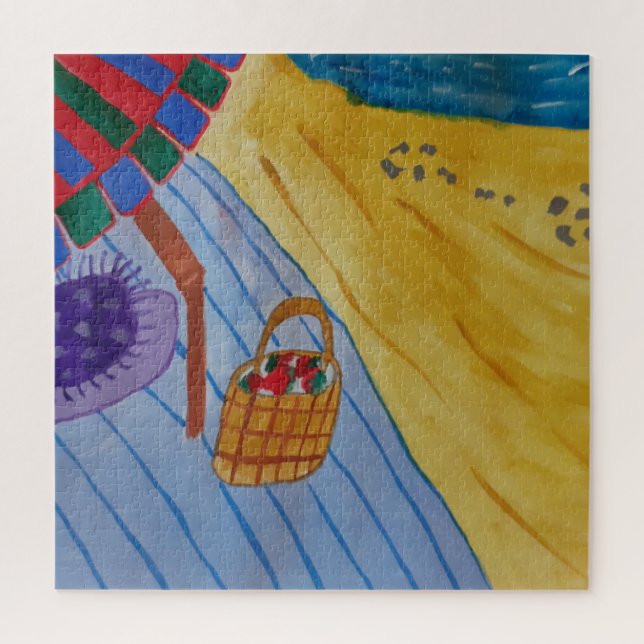 Picnic On The Beach Jigsaw Puzzle (Vertical)