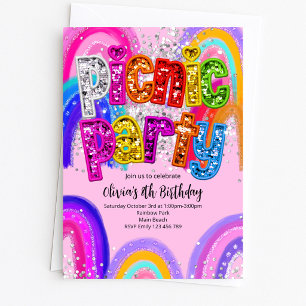 Picnic Party Birthday Invitation