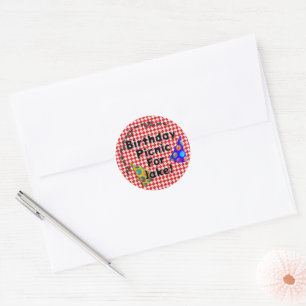 Picnic Party for Birthday Classic Round Sticker