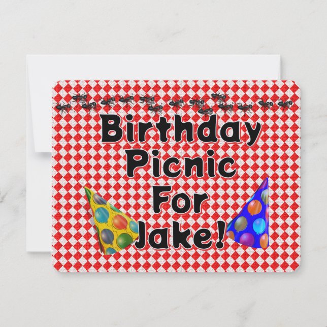 Picnic Party for Birthday Invitation (Front)