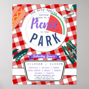 picnic party fundraiser school PTO PTA poster