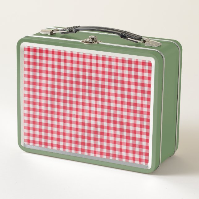 PICNIC PIZZA PATTERN METAL LUNCH BOX (Front)