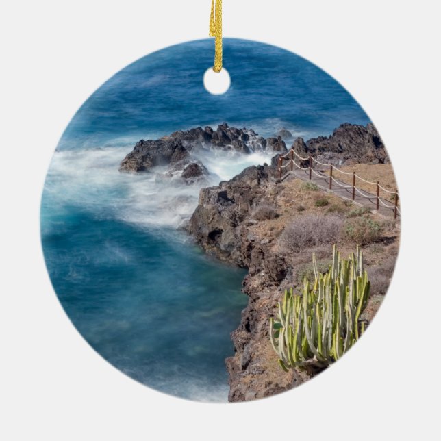 Picnic site El Sauzal Ceramic Ornament (Back)