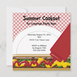 Picnic‑Style Summer Cookout  Invitation