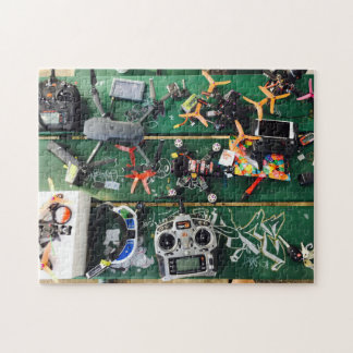 Picnic Table with Drones and Graffiti Jigsaw Puzzle
