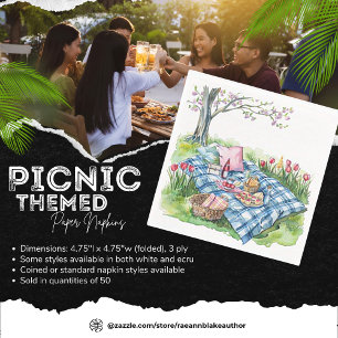 Picnic Themed Paper Napkin