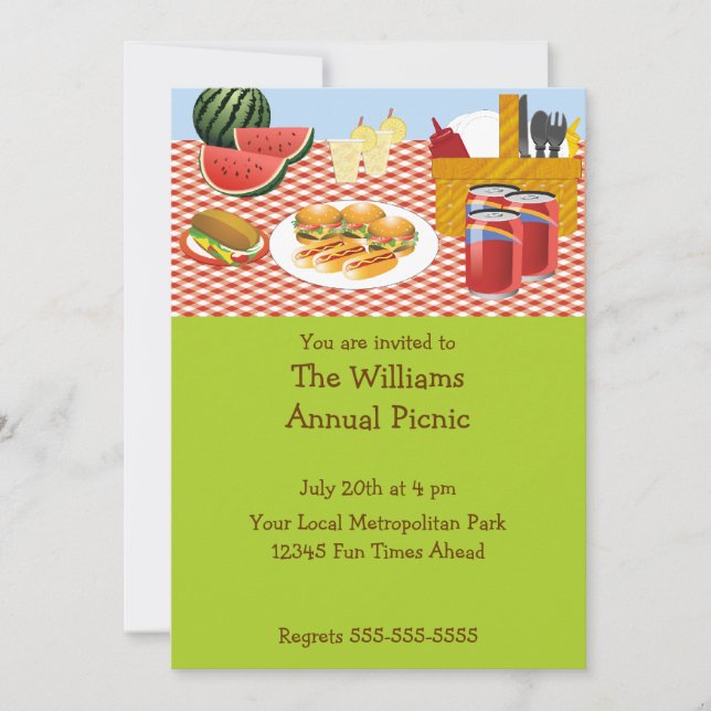Picnic Time Invitation (Front)
